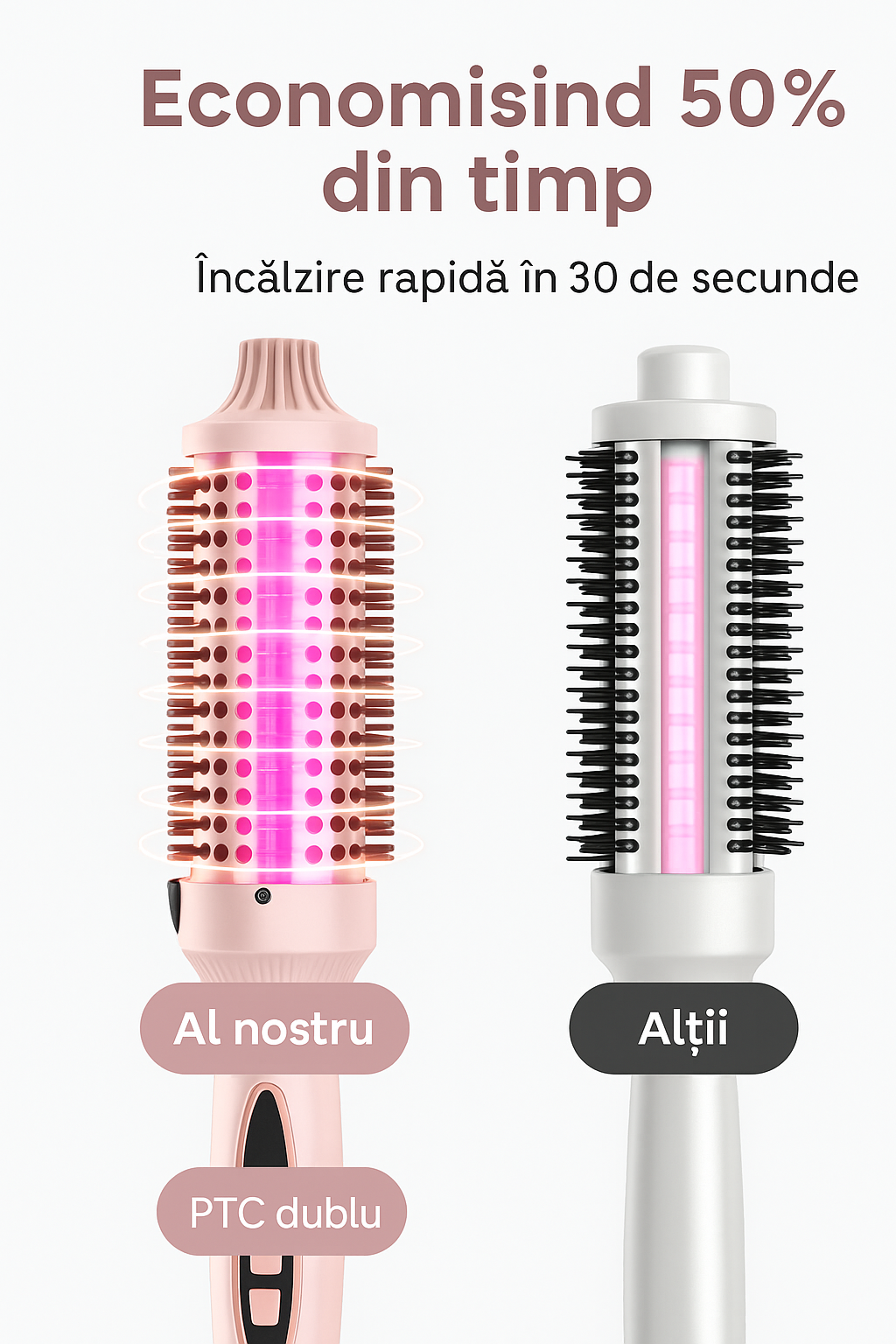 Perie termică 3-în-1 Floria Fashion