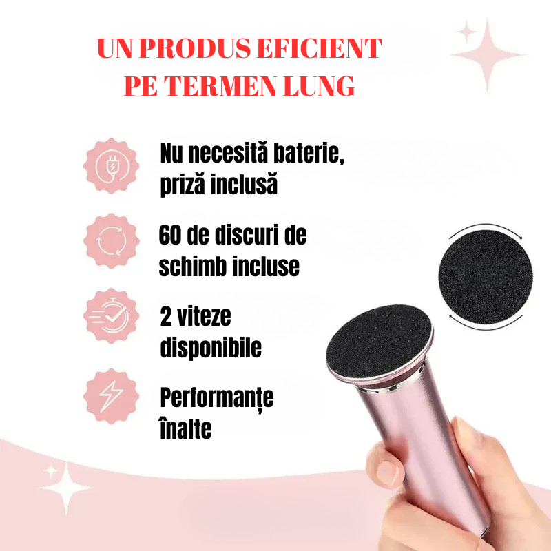 Pilă electrică profesională pentru picioare