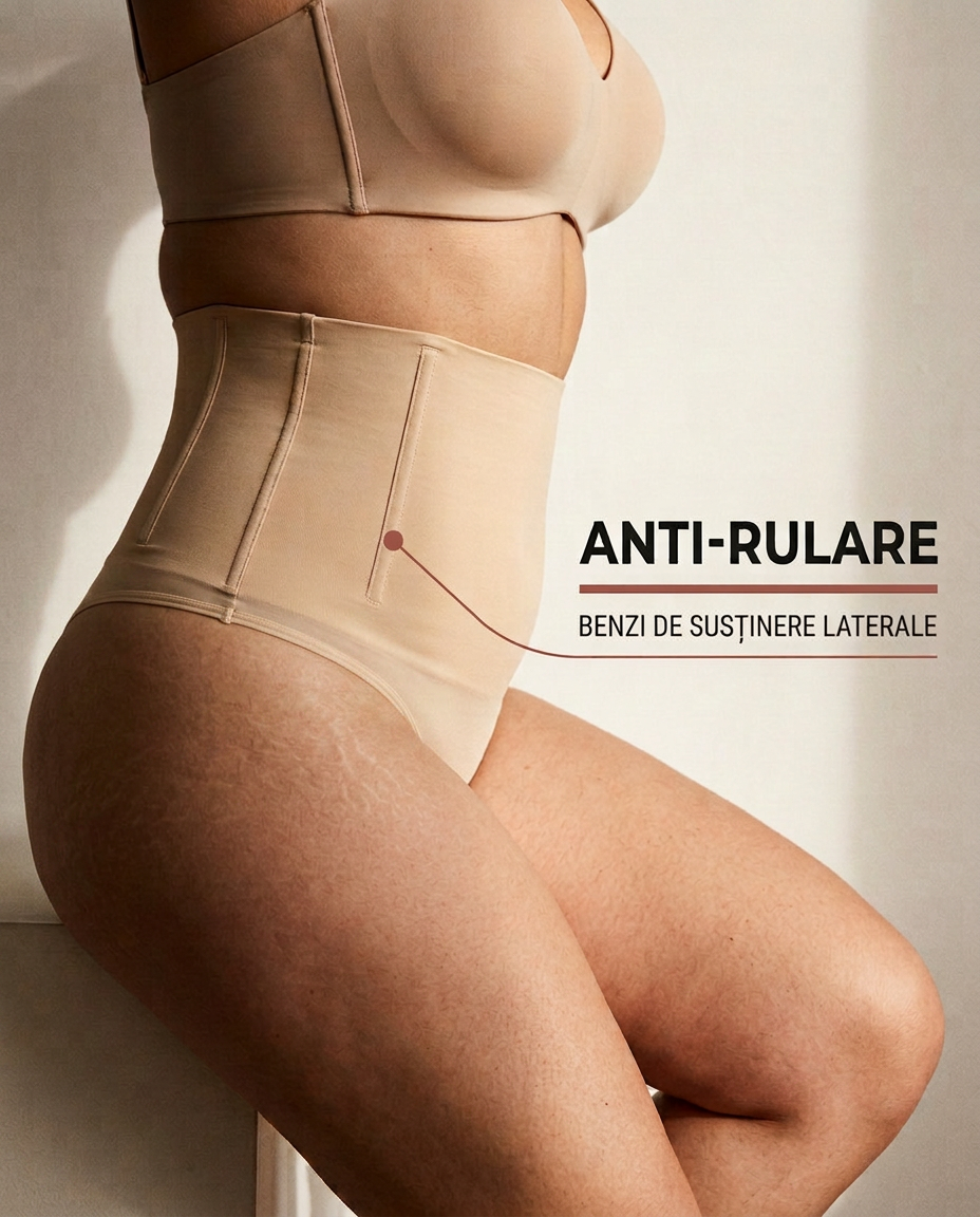 Lenjerie modelatoare cu suport anti-rulare