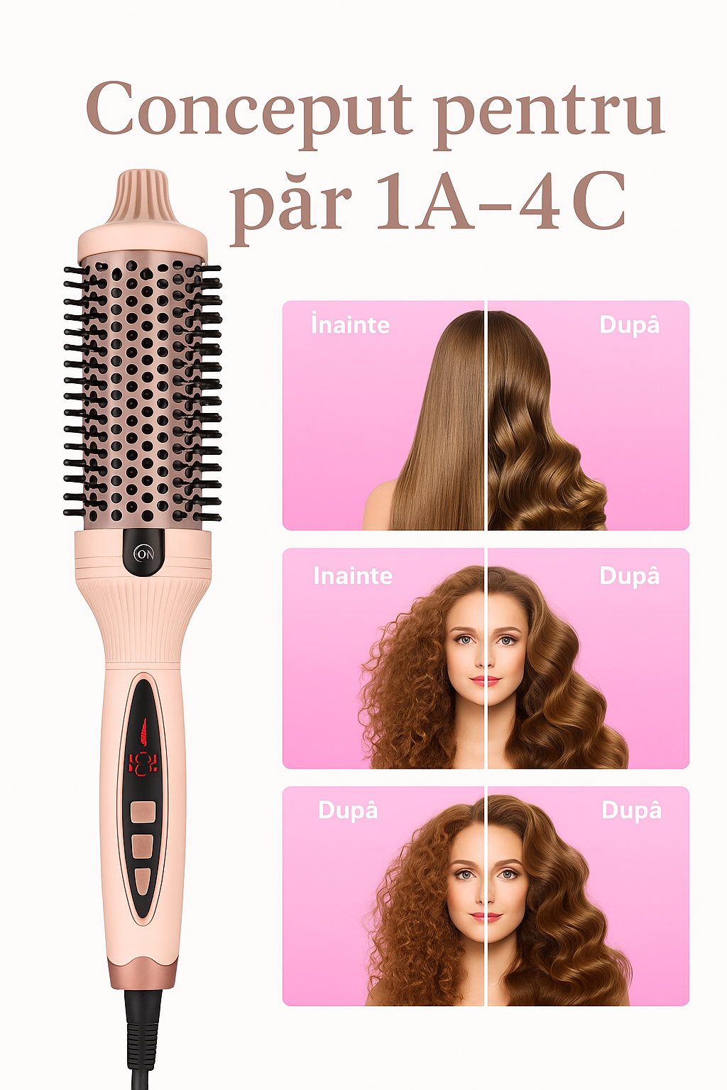 Perie termică 3-în-1 Floria Fashion