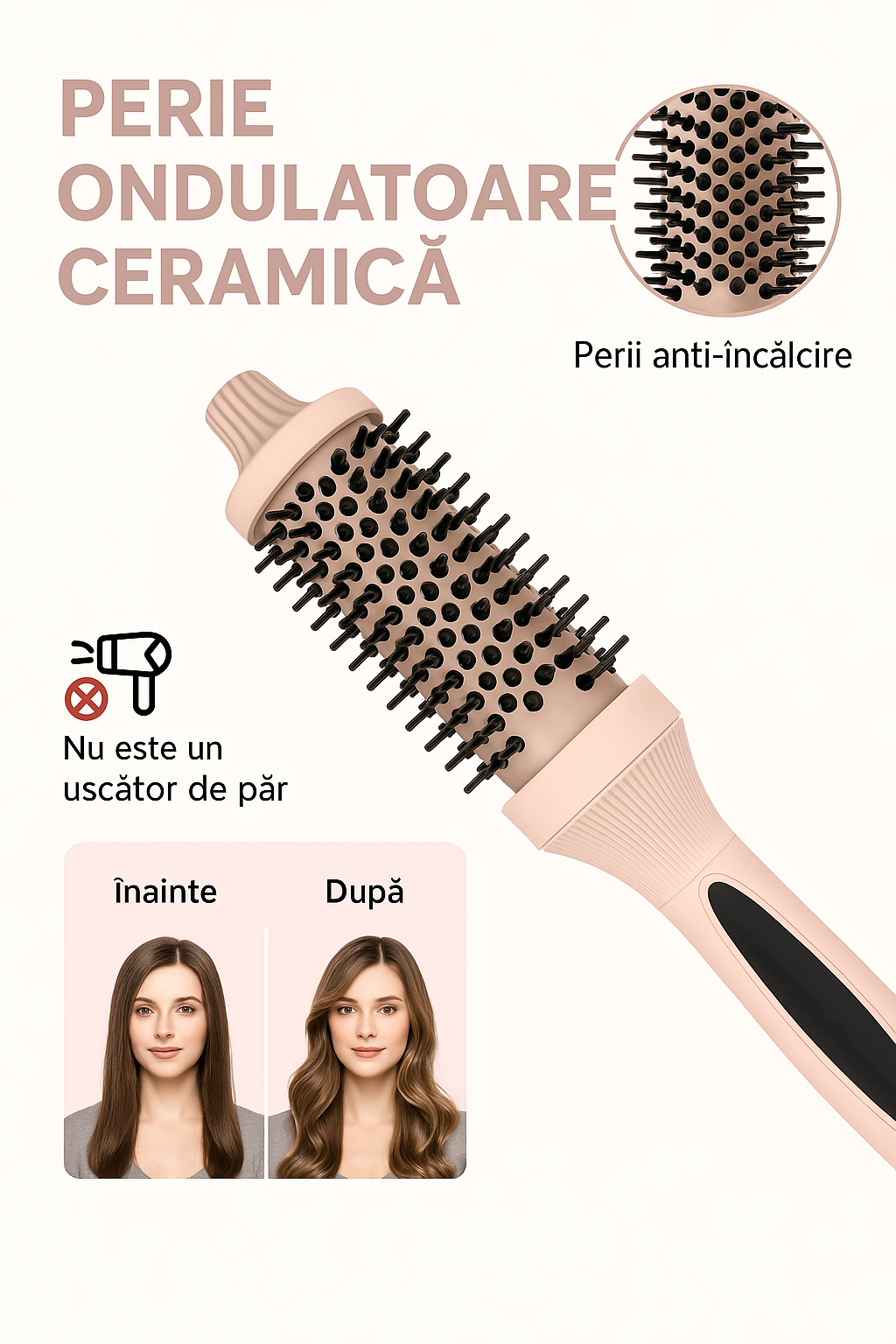 Perie termică 3-în-1 Floria Fashion